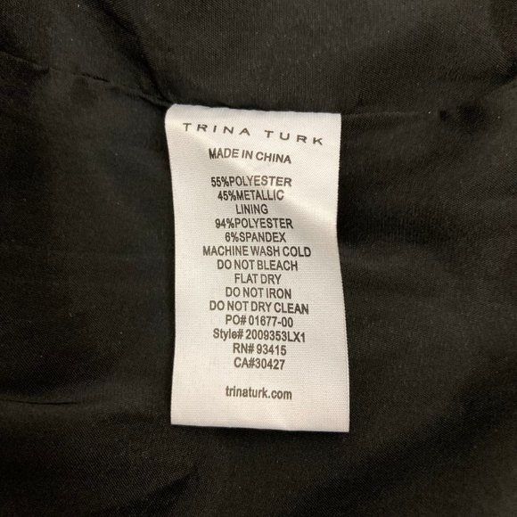 NWT Trina Turk Cherry Blossom Dress Size 10 Multi Color Cocktail Party Metallic - Picture 11 of 11